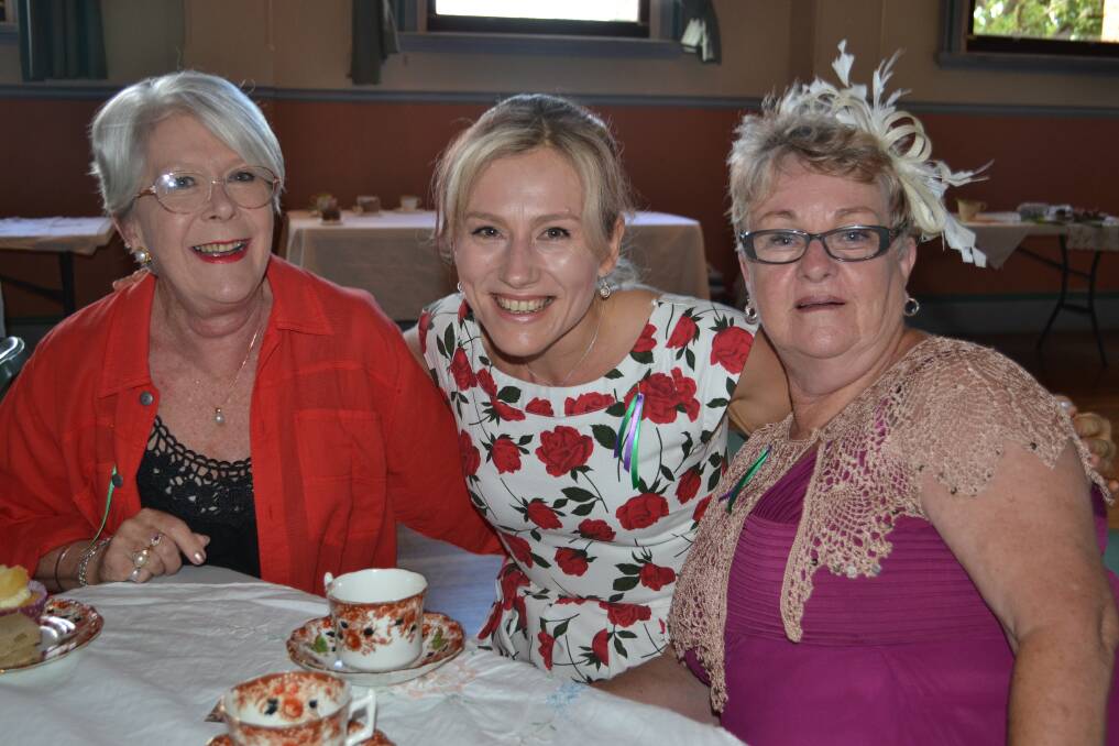 TEA TIME: Toni Novoselac, Simone Claassen and Judith Speechley all from Worrigee at the Women and IT high tea to celebrate International Women’s Day.