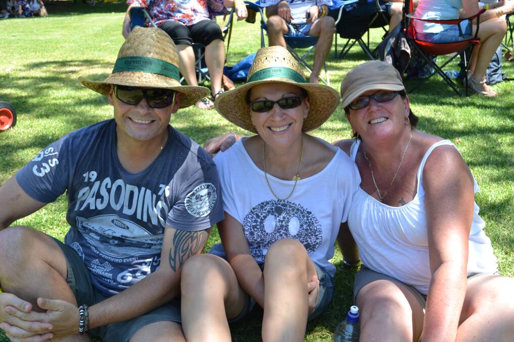 ROCKIN TUNES: Andrew and Sylvia Curnow from Albion Park and Joanne Matheson from Vincentia ready to hear some rock tunes at the Red Hot Summer Tour.