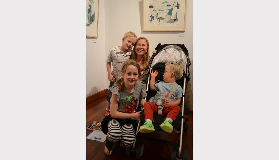 EXPO: Ned, Nadine, Josie and young Charlie Grootenboer enjoy a family day out at the NOW: Shoalhaven Contemporary Art Prize exhibition at the Shoalhaven City Arts Centre in Nowra on Saturday.