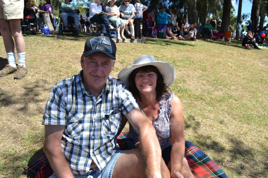 RELAXING: Brian Brophy from Nowra, Gloria Vaughan from Terrara having a great time at the Shoalhaven River Festival held on the banks of the River on Saturday.
