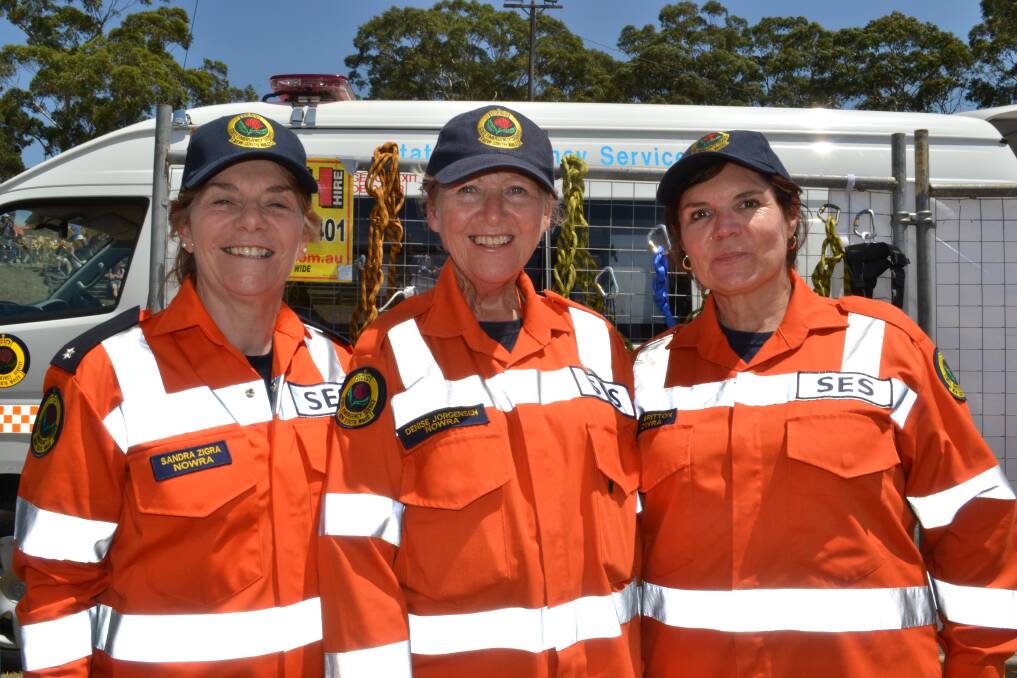 SES: Sandra Zigra, Denise Jorgensen and Ann Britton from SES at the Nowra Show.