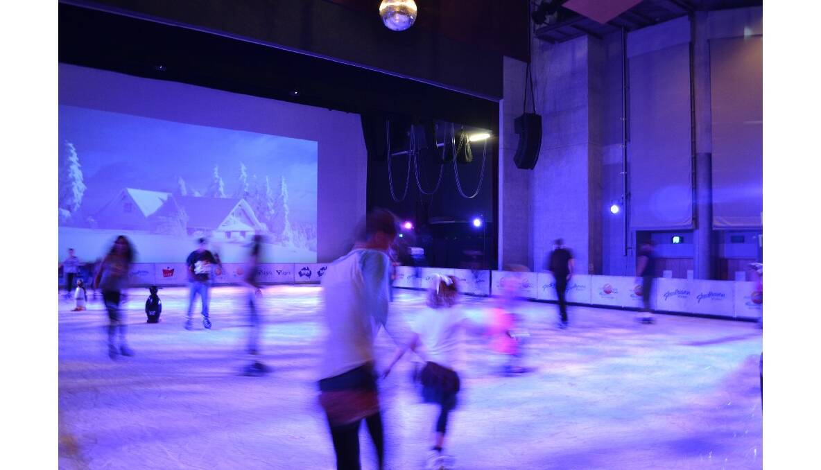 Some of the great fun at the Ice Escape at the Shoalhaven Entertainment Centre.