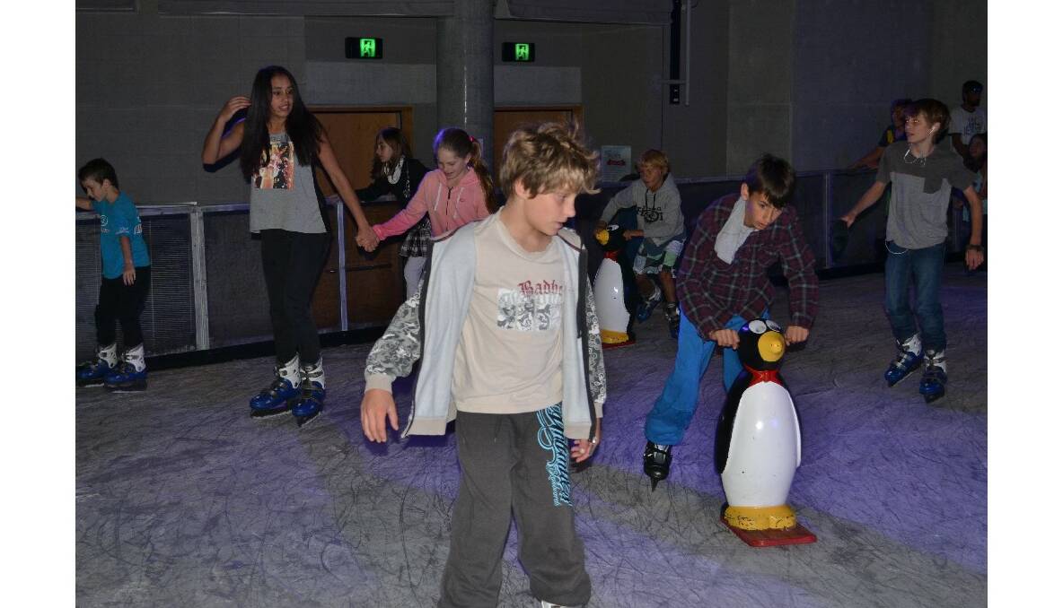Some of the great fun at the Ice Escape at the Shoalhaven Entertainment Centre.