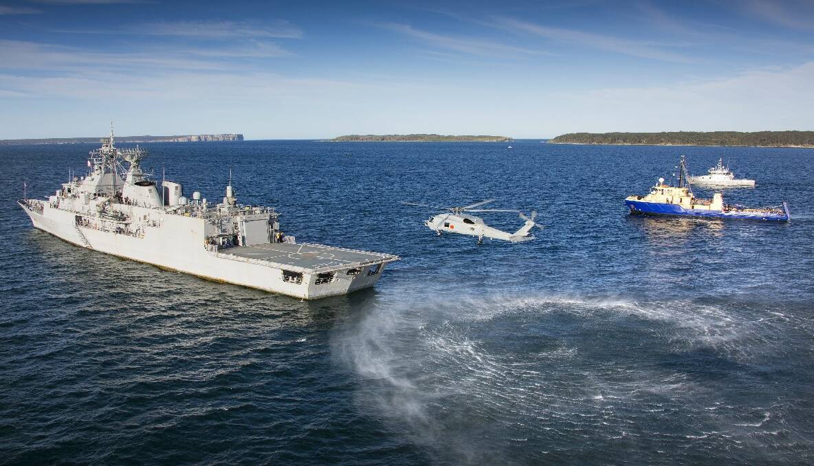 Eleven warships have anchored in Jervis Bay ahead of the International Fleet Review in Sydney. Photos by defence photographers Yuri Ramsey, Sarah Williams and Paul McCallum.  