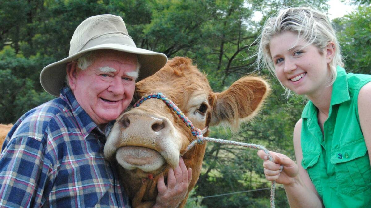 GARDEN CALLING: Former Shoalhaven Mayor Max Atkins and his grand-daughter Courtney are preparing the Willow Park Limousins for auction.
