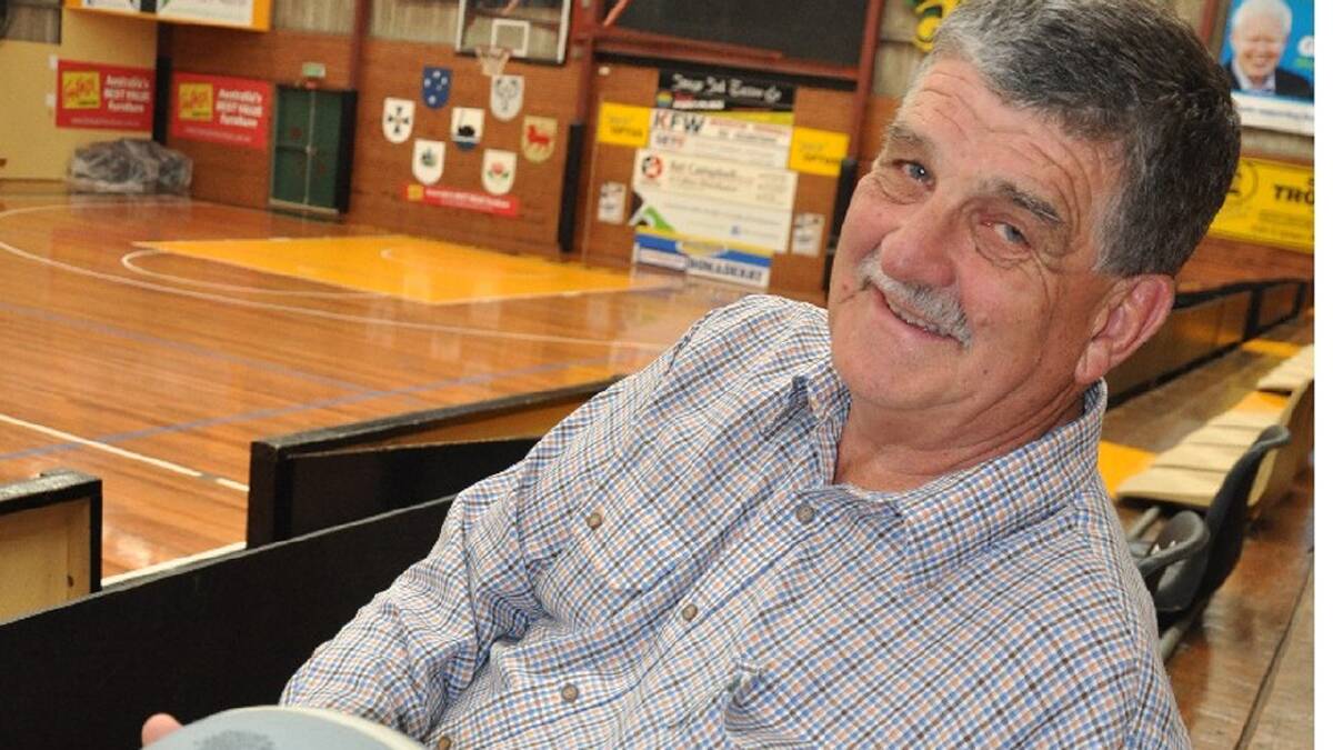 OLD DIGS: Despite visiting some of the world's best basketball courts, John Martin chooses the Shoalhaven Basketball Stadium as his office.