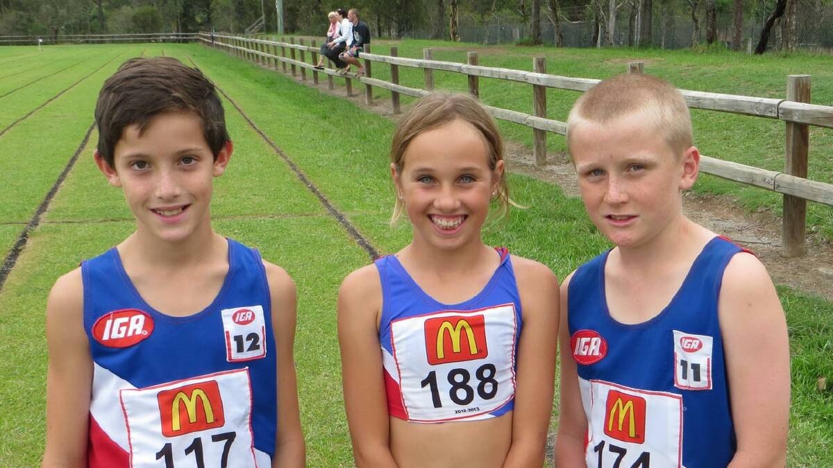 LITTLE CHAMPIONS: Jesse Buckham, Aroha Spillane and Bailey Morris showed real spirit when they competed in the strongly-contested Trans Tasman Trials last November.